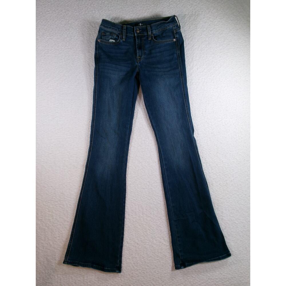 7 for all man kind womens size 27 dark wash boot cut blue malmo